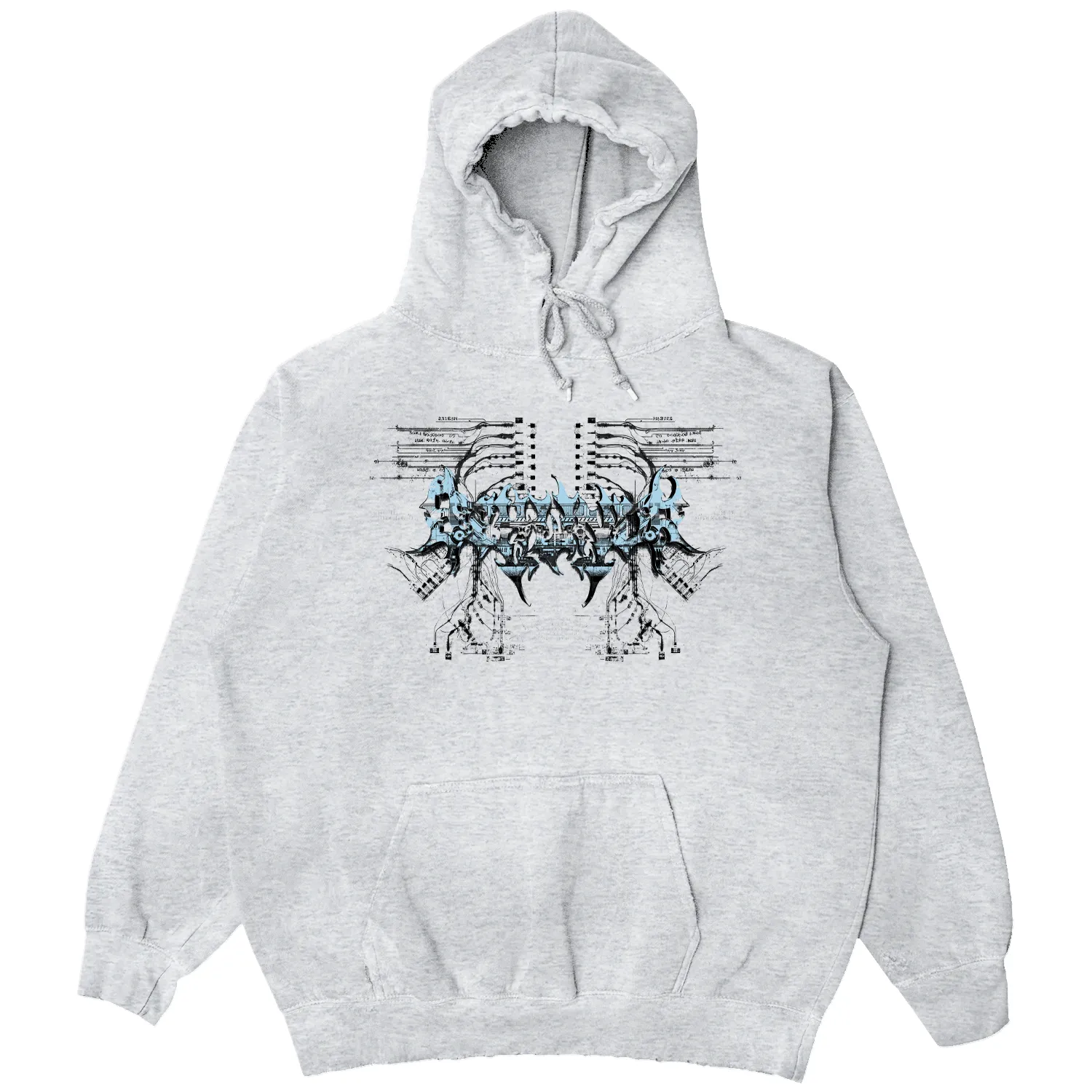 CYBER SKULL HOODIE ASH sold by 8thwndr product image thumbnail 2