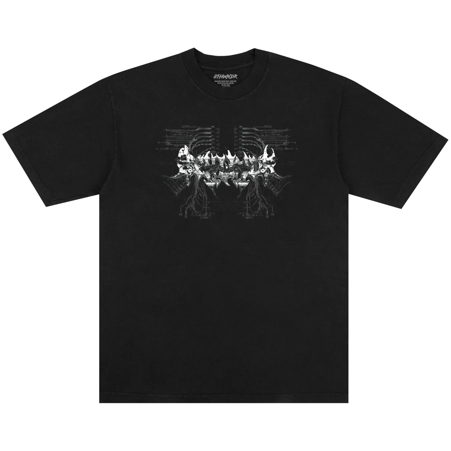 CYBER SKULL TEE BLACK sold by 8thwndr product image thumbnail 2