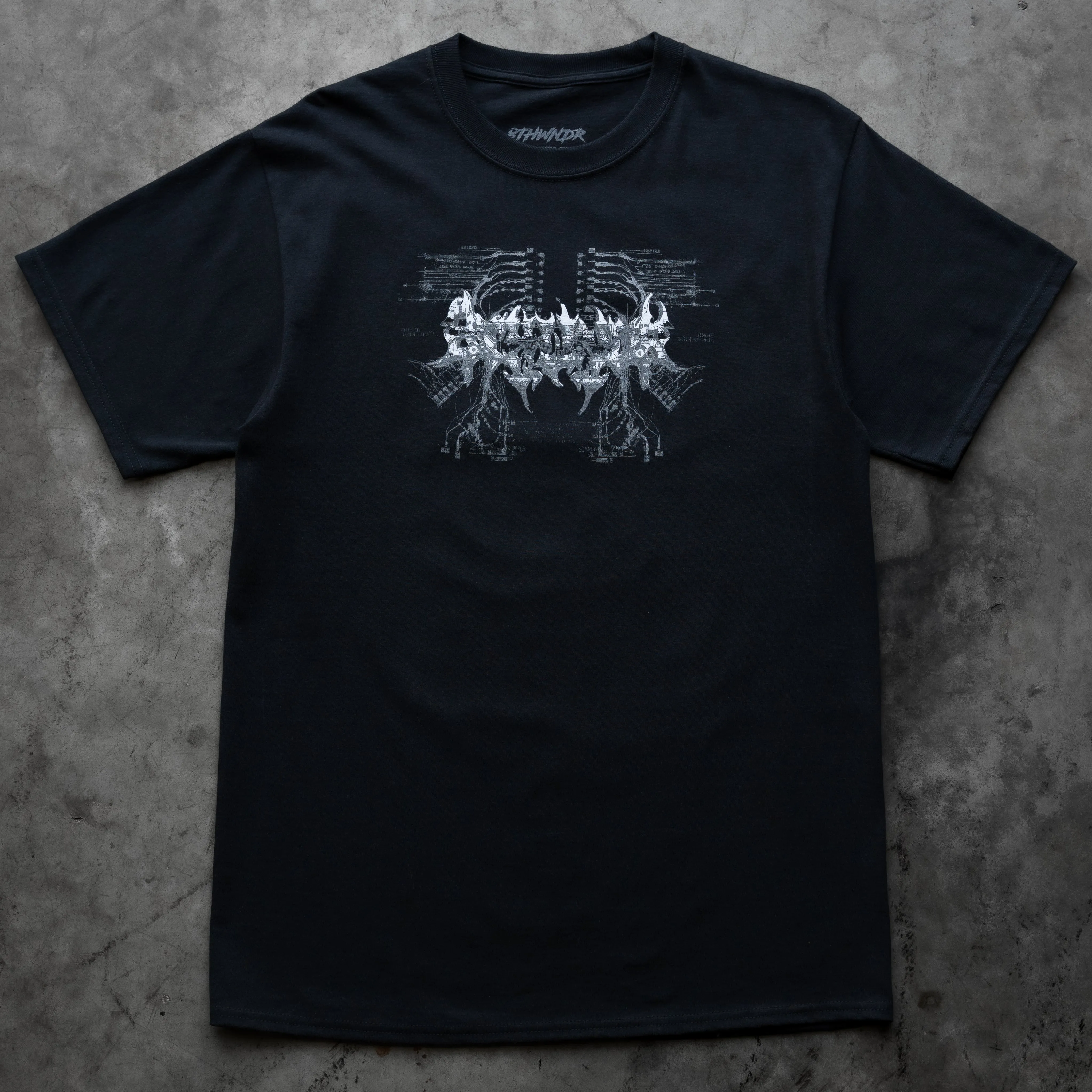 CYBER SKULL TEE BLACK sold by 8thwndr product image thumbnail 4