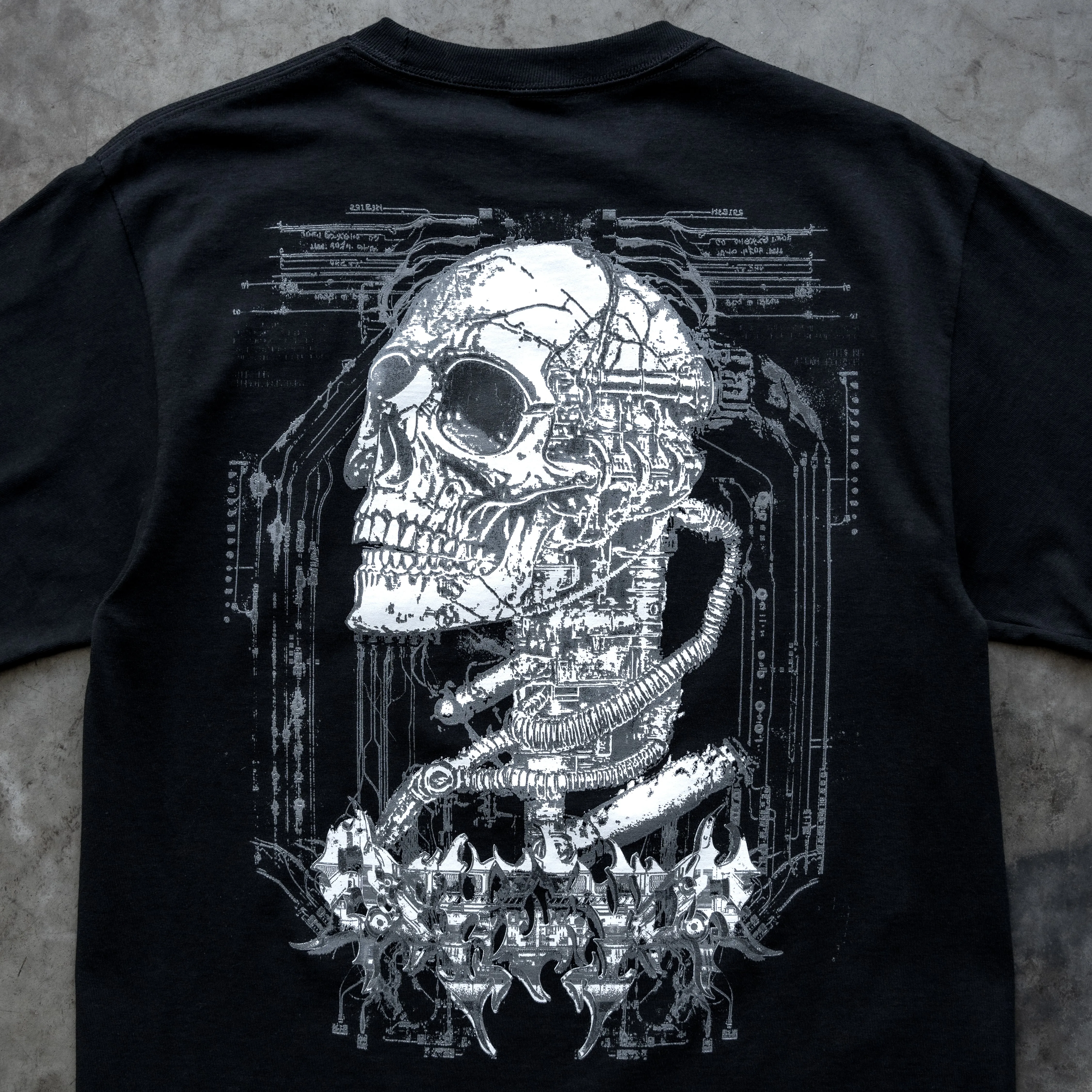 CYBER SKULL TEE BLACK sold by 8thwndr product image thumbnail 5