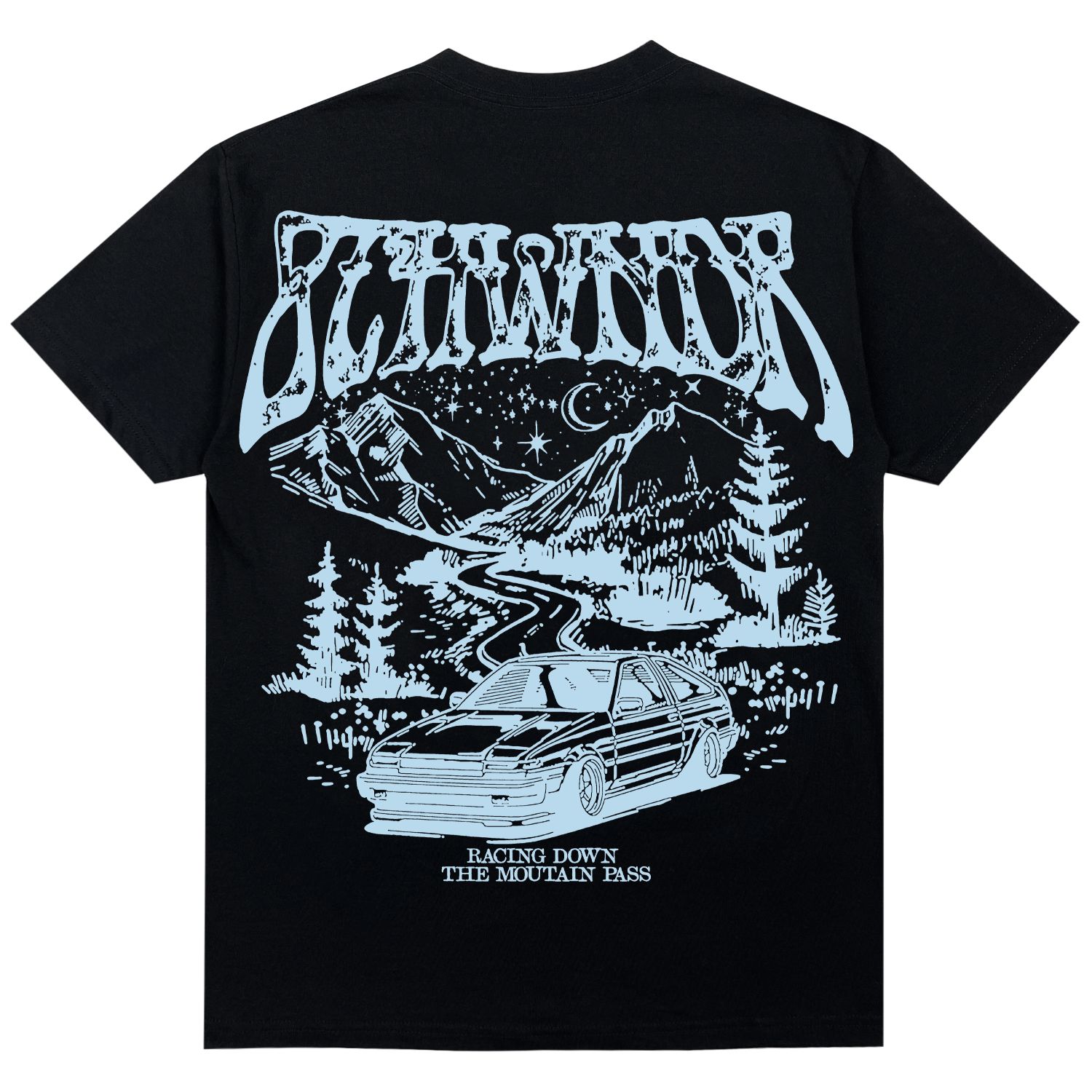 MOUNTAIN PASS TEE BLACK sold by 8thwndr