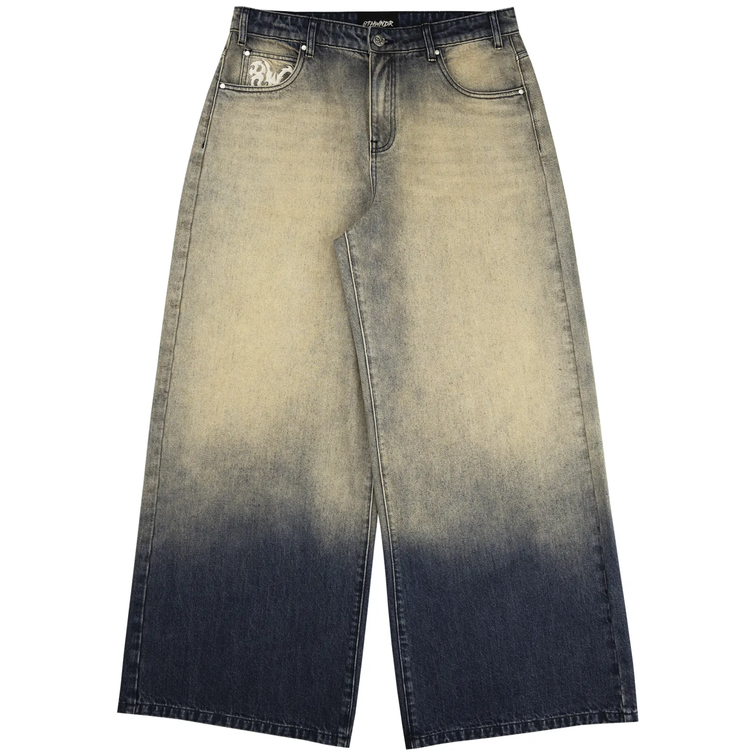 8W MUD WASH BAGGY JEANS sold by 8thwndr