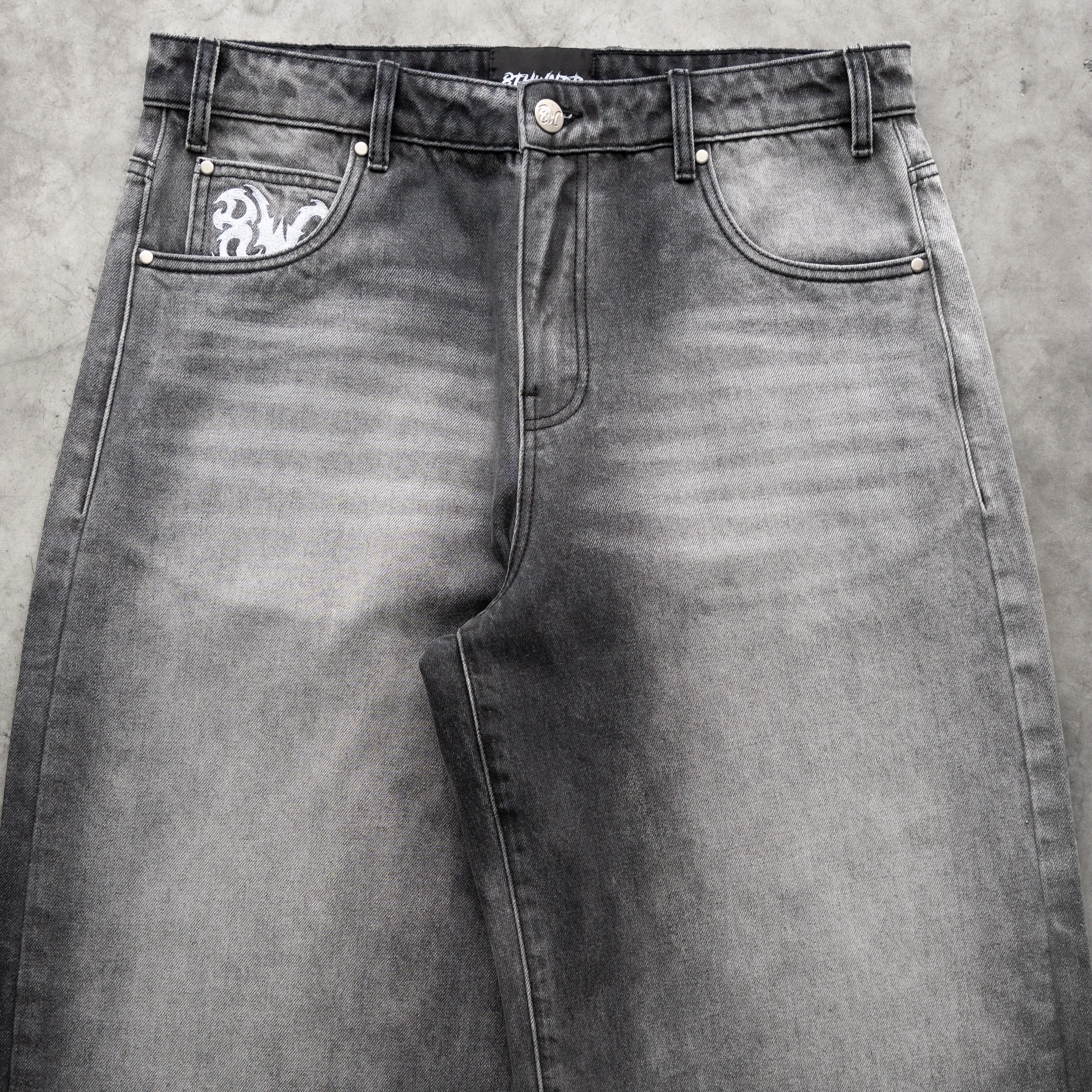 8W GREYSCALE BAGGY JEANS sold by 8thwndr product image thumbnail 5