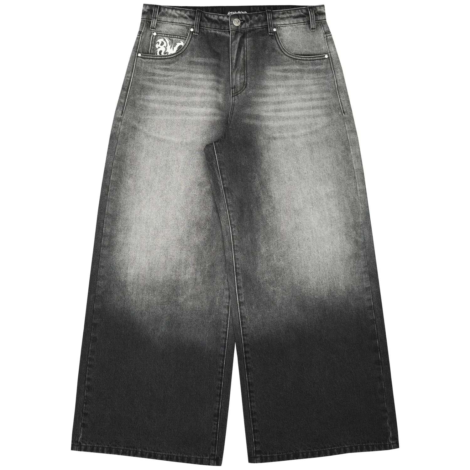 8W GREYSCALE BAGGY JEANS sold by 8thwndr