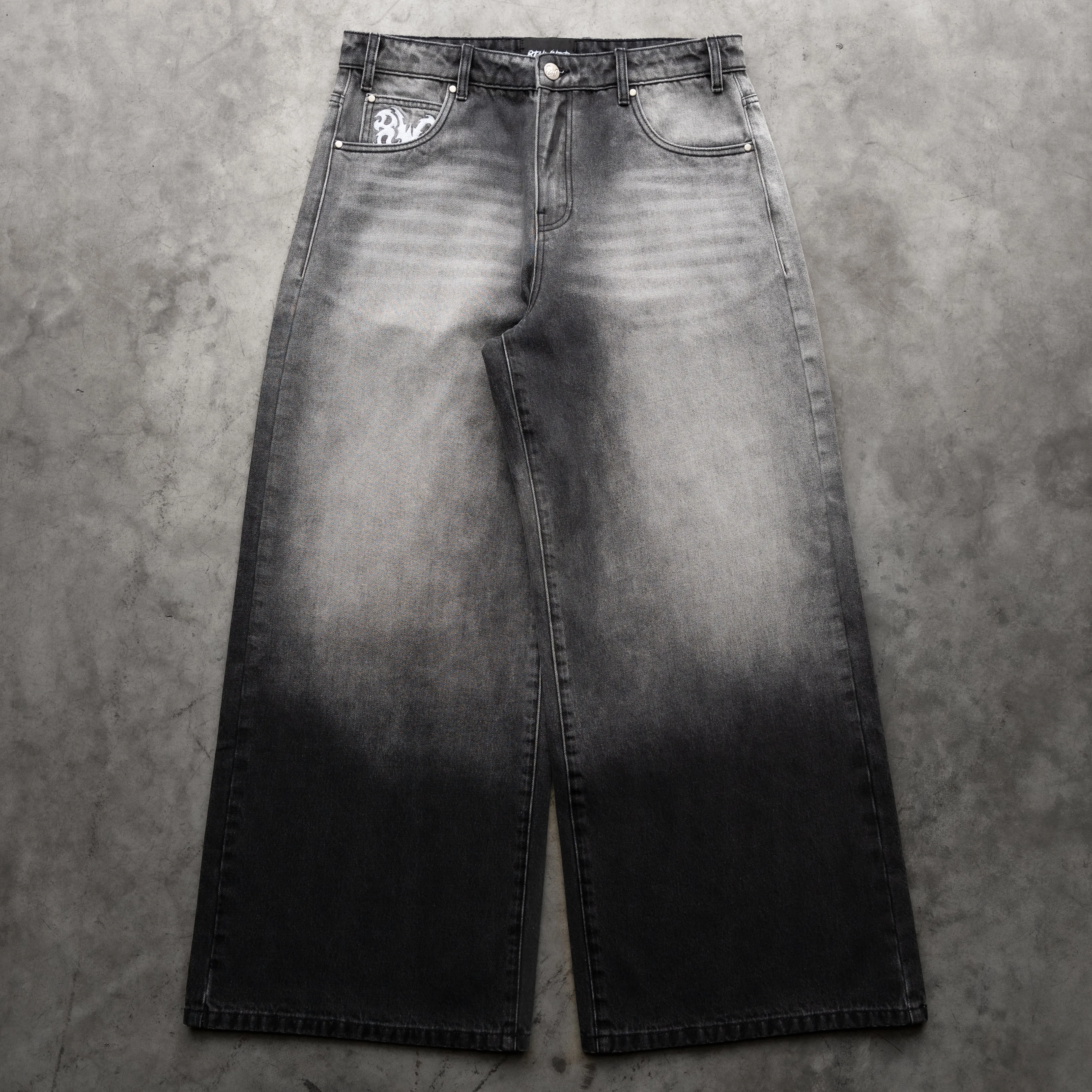 8W GREYSCALE BAGGY JEANS sold by 8thwndr product image thumbnail 3