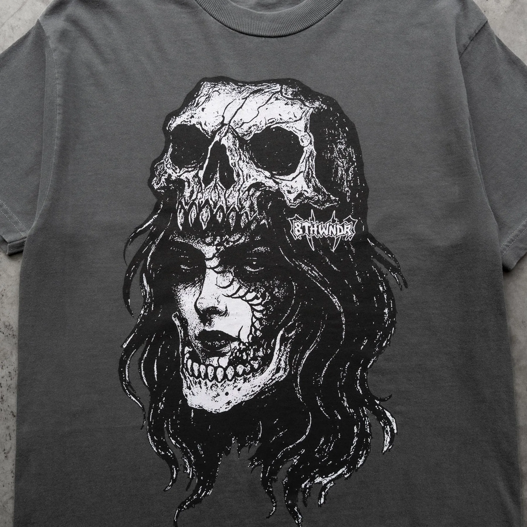SKULL WOMAN TEE VINTAGE BLACK sold by 8thwndr product image thumbnail 3