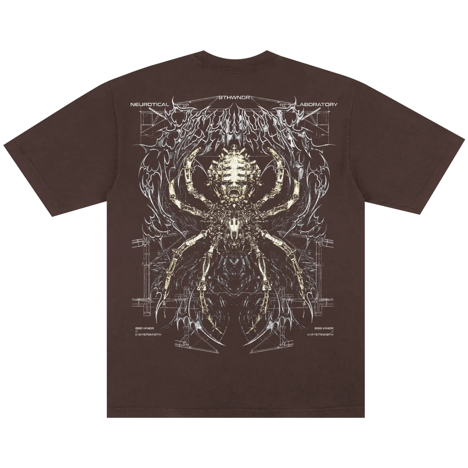 CYBER SPIDER TEE BROWN sold by 8thwndr