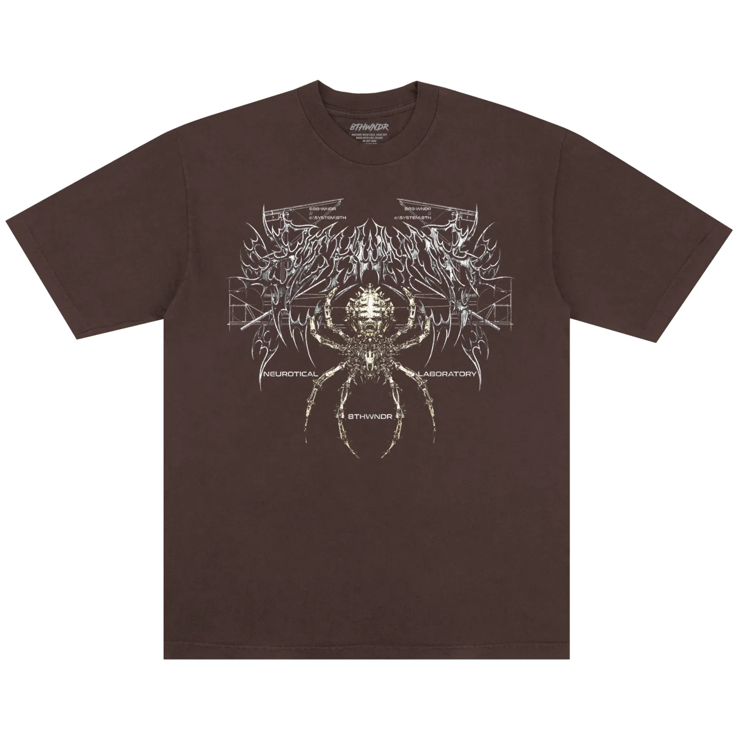 CYBER SPIDER TEE BROWN sold by 8thwndr product image thumbnail 2