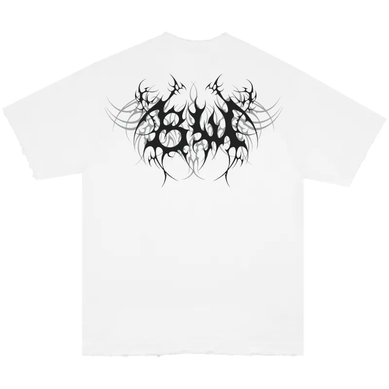 TRIBAL 8W DISTRESSED TEE WHITE sold by 8thwndr
