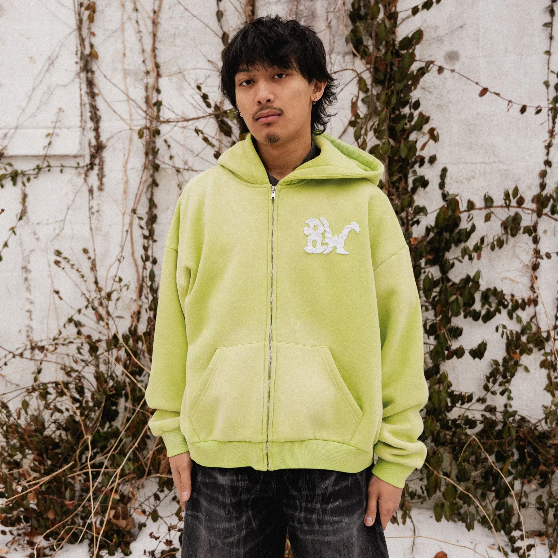 DISTRESSED 8W ZIP UP WASHED GREEN sold by 8thwndr product image thumbnail 3