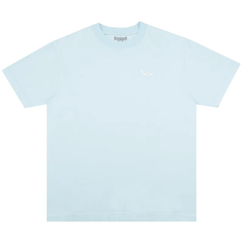 BASIC EMBROIDERED TEE LIGHT BLUE made by 8thwndr