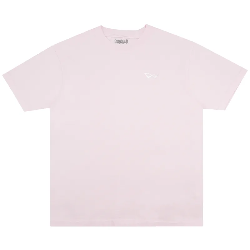 BASIC EMBROIDERED TEE LIGHT PINK made by 8thwndr