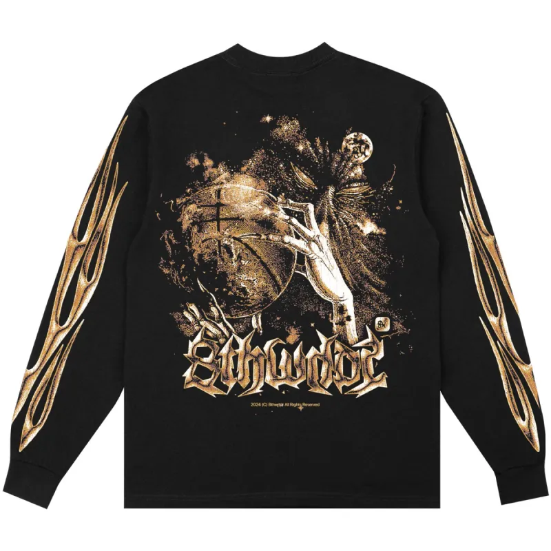 BASKETBALL L/S TEE BLACK sold by 8thwndr