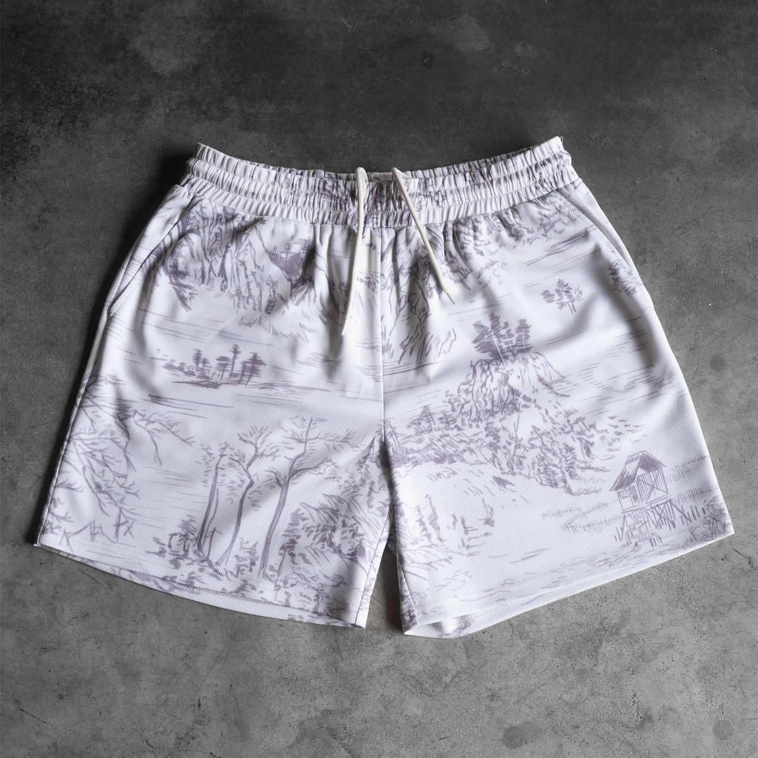 NATURE MESH SHORTS CREAM sold by 8thwndr product image thumbnail 2