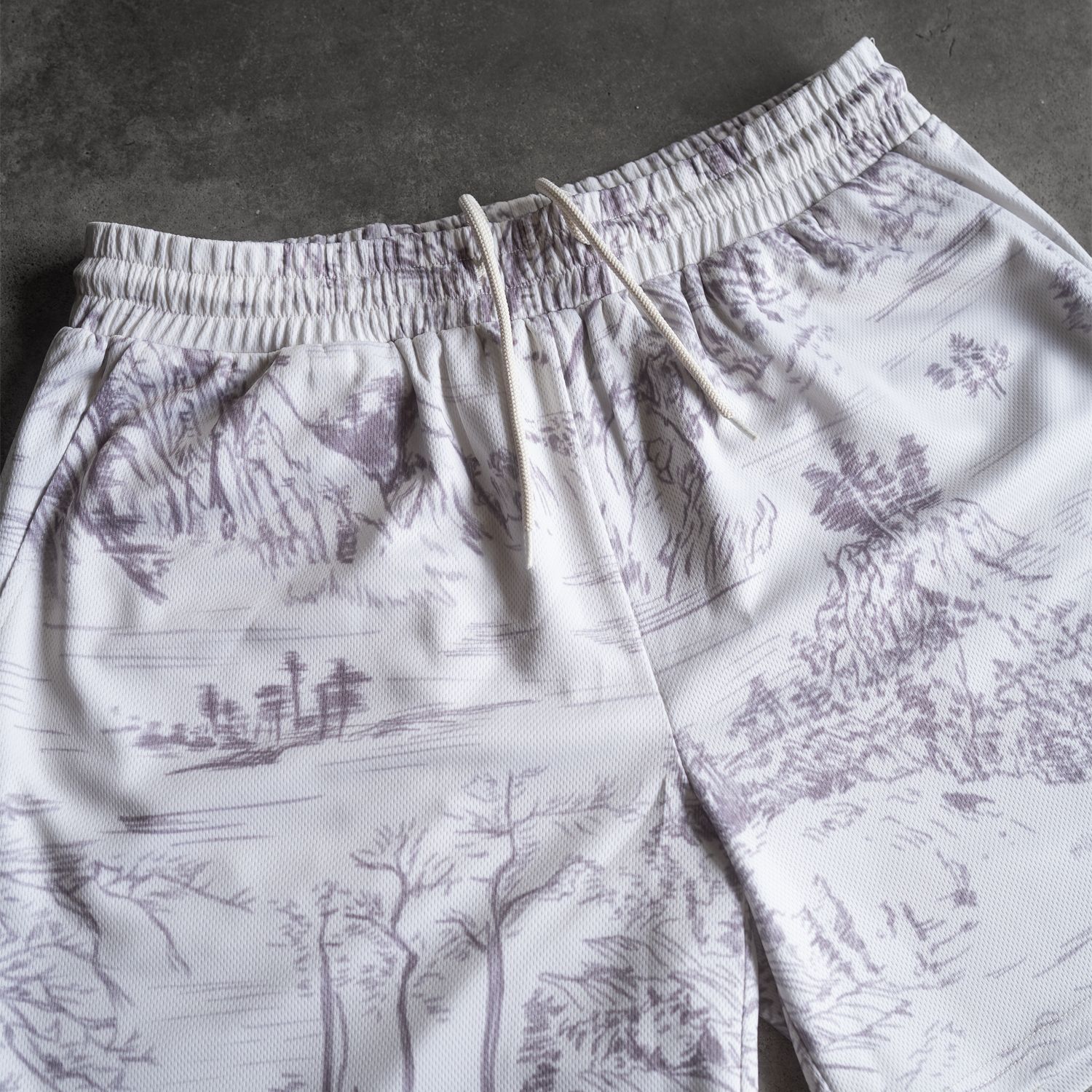 NATURE MESH SHORTS CREAM sold by 8thwndr product image thumbnail 4