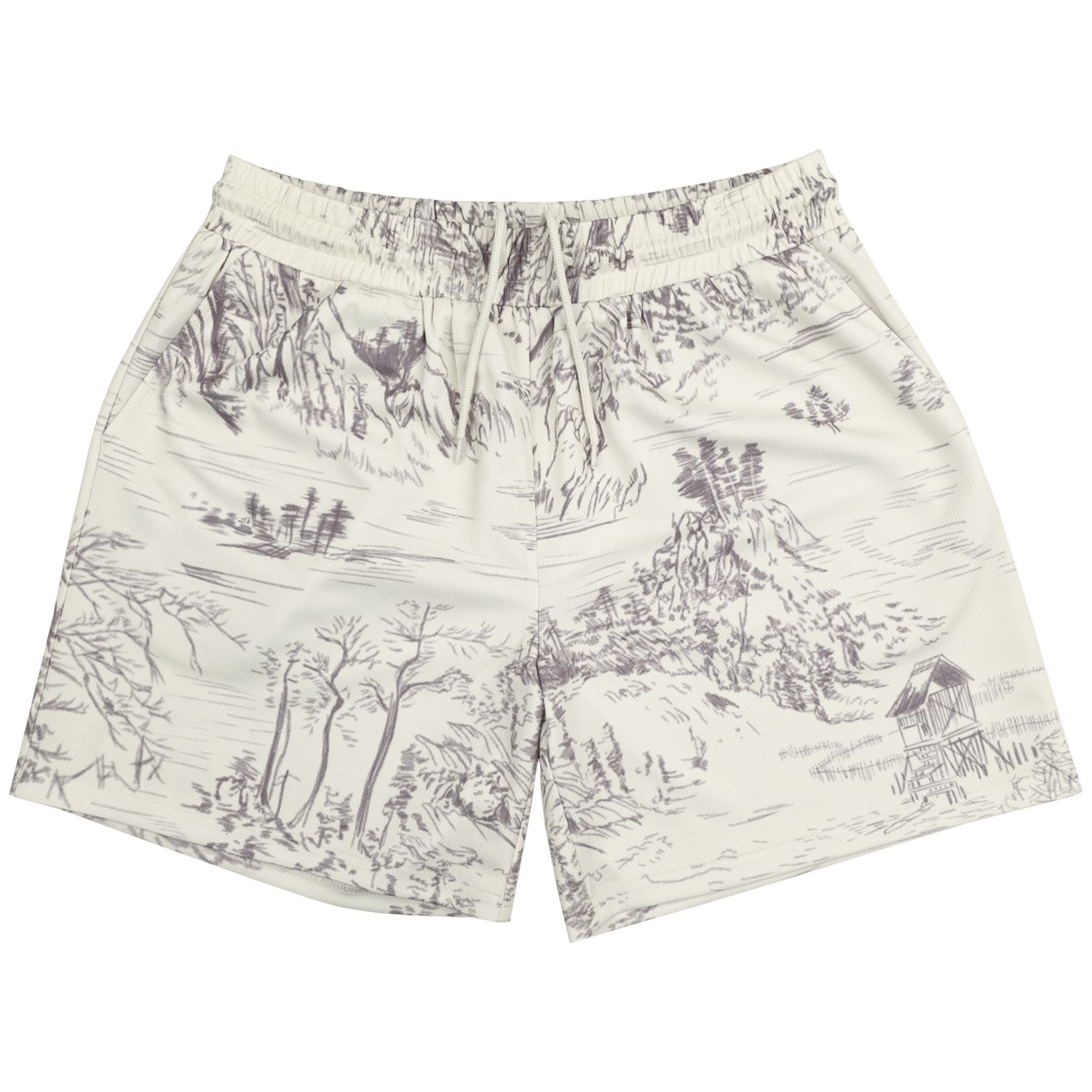 NATURE MESH SHORTS CREAM sold by 8thwndr