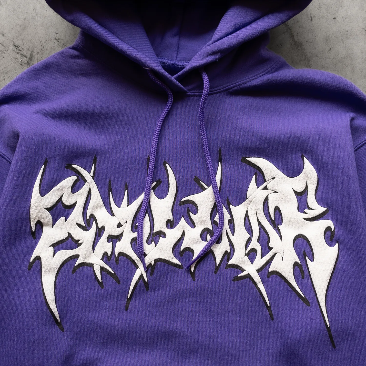 PUFF PRINT CROSS LOGO HOODIE PURPLE sold by 8thwndr product image thumbnail 3