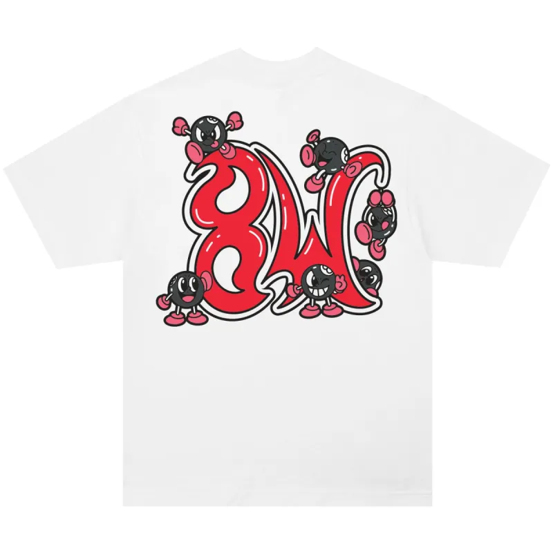 8W SK8BALL TEE WHITE sold by 8thwndr