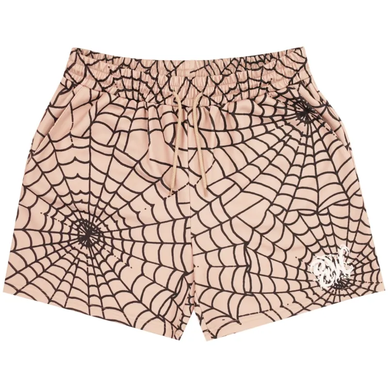 WEB MESH SHORTS LIGHT BROWN / BLACK sold by 8thwndr