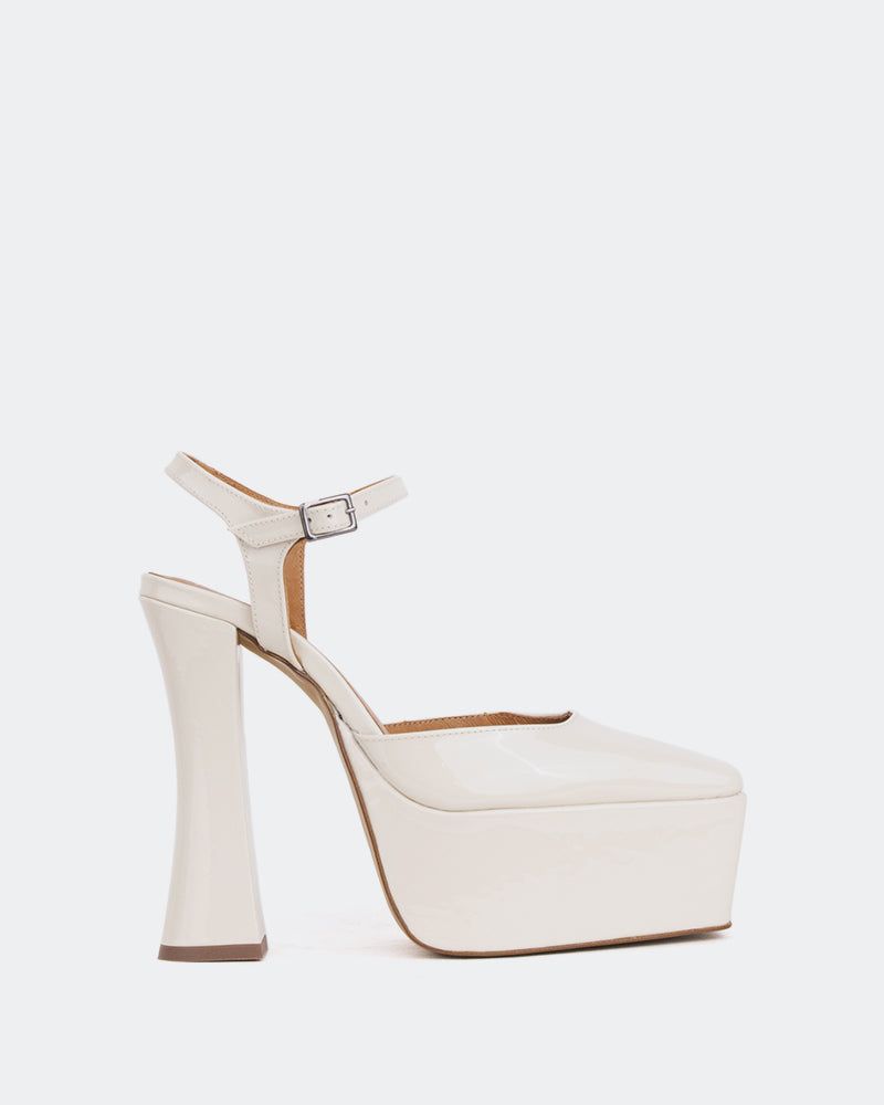 Wang Off White Patent/Ver Blanc Cassé sold by L'Intervalle