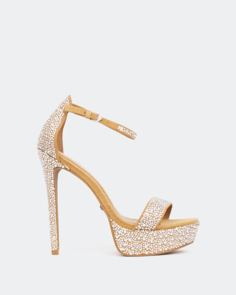 Rinna, Camel Suede/Suède Chameau sold by L'Intervalle