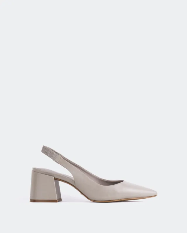 Dalida Grey Leather sold by L'Intervalle