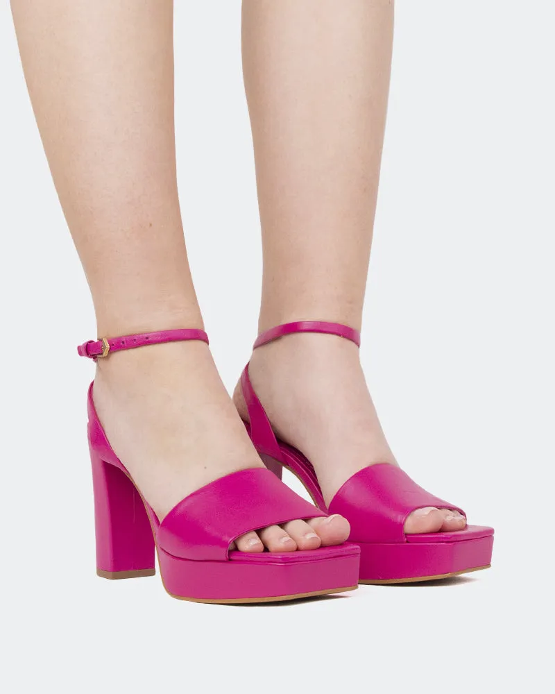 Caicos, Fucshia Leather/Cuir Fucshia sold by L'Intervalle product image thumbnail 2