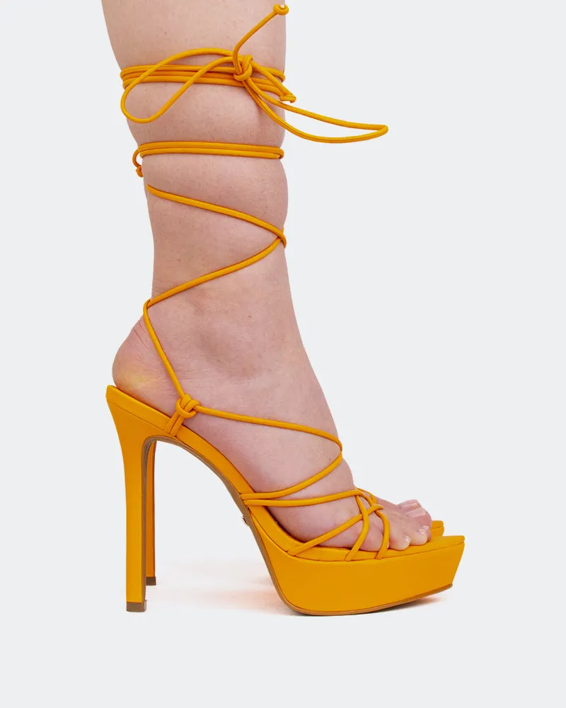 Nevis Orange Leather sold by L'Intervalle