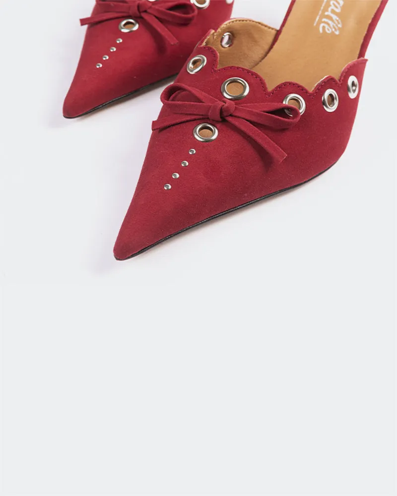 Melba Red Suede sold by L'Intervalle