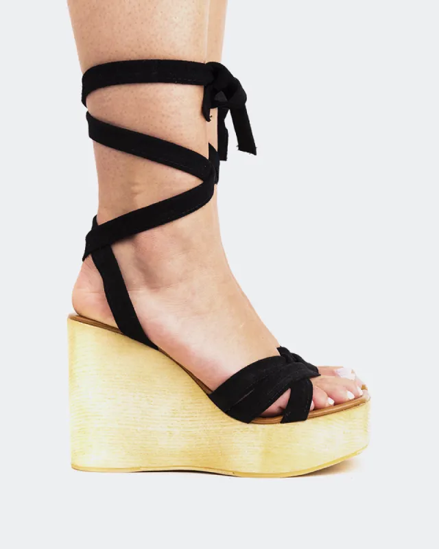 Sybille Black Suede sold by L'Intervalle