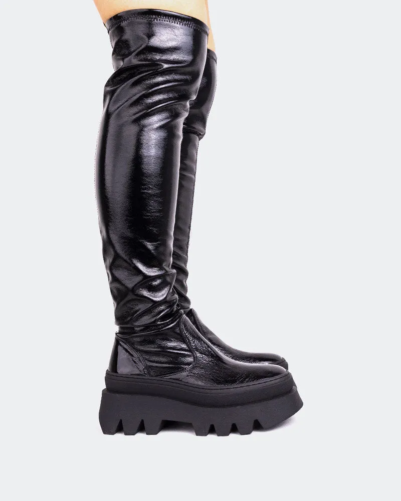 Moncton Black Naplack Stretch sold by L'Intervalle