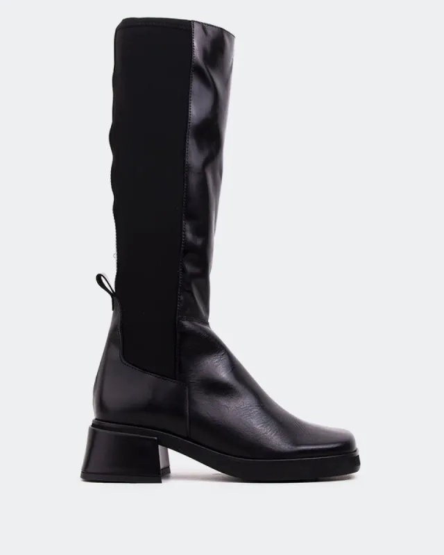 Chapelle Black Leather Knit Stretch sold by L'Intervalle