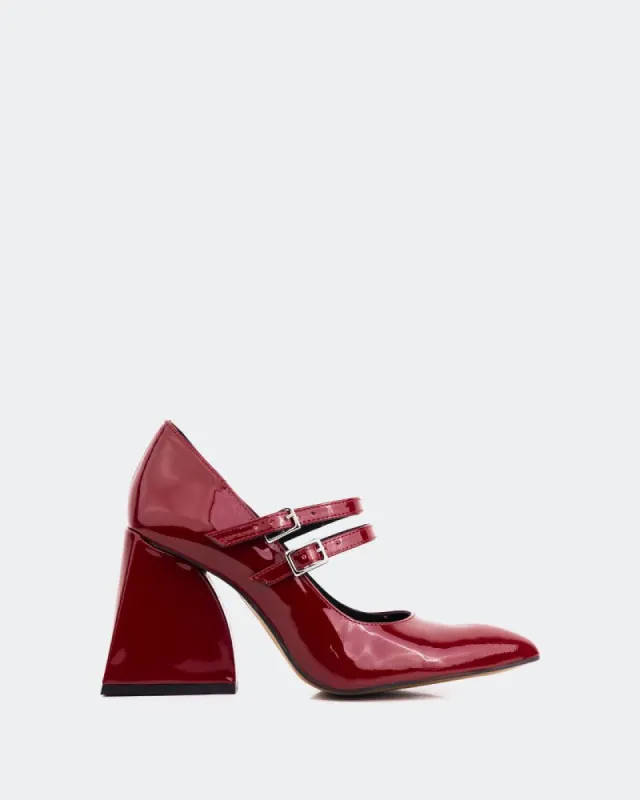 Stefani Burgundy Patent sold by L'Intervalle