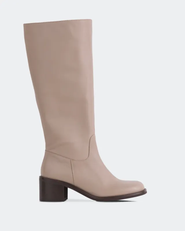 Svetlana Taupe Leather sold by L'Intervalle