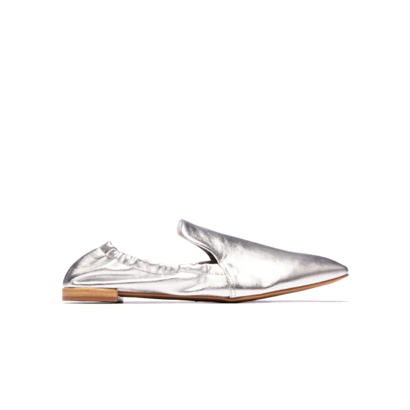 Tulip Silver Metallic Leather sold by L'Intervalle