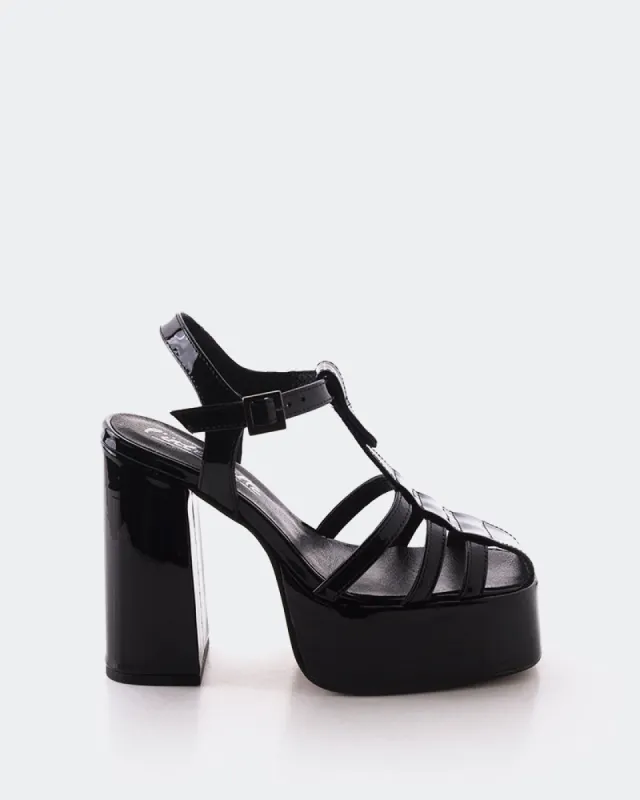 Loretta Black Patent sold by L'Intervalle