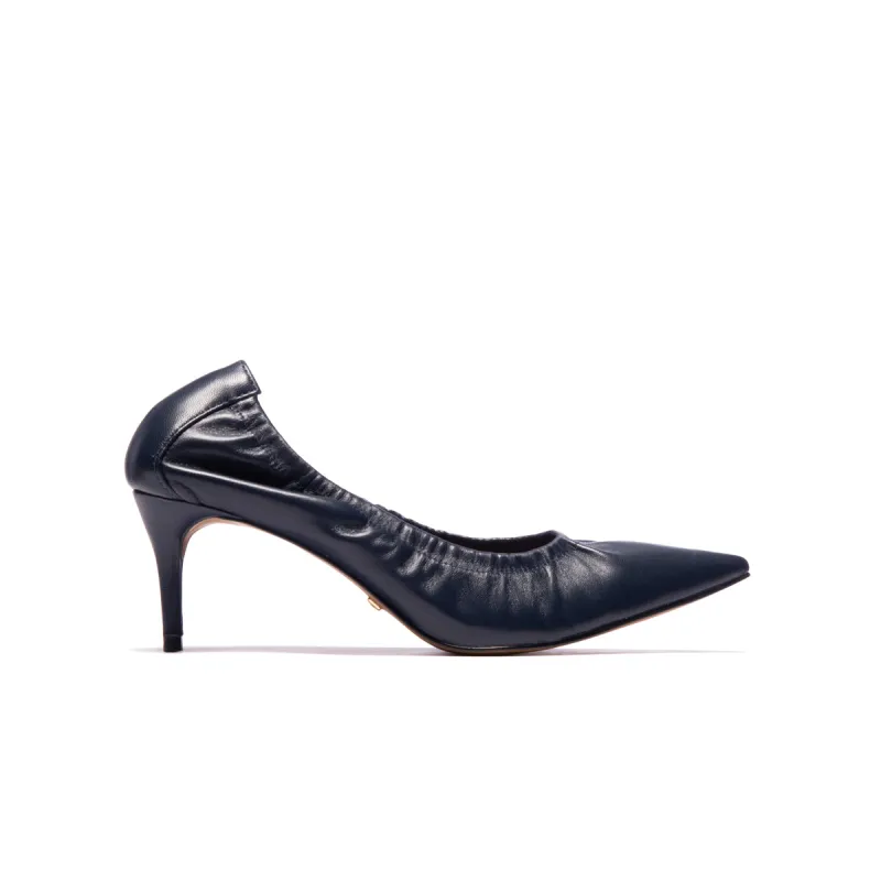 Bethy Navy Leather sold by L'Intervalle