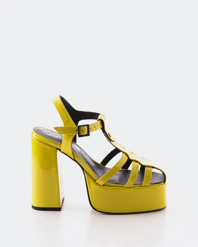 Loretta Yellow Patent sold by L'Intervalle