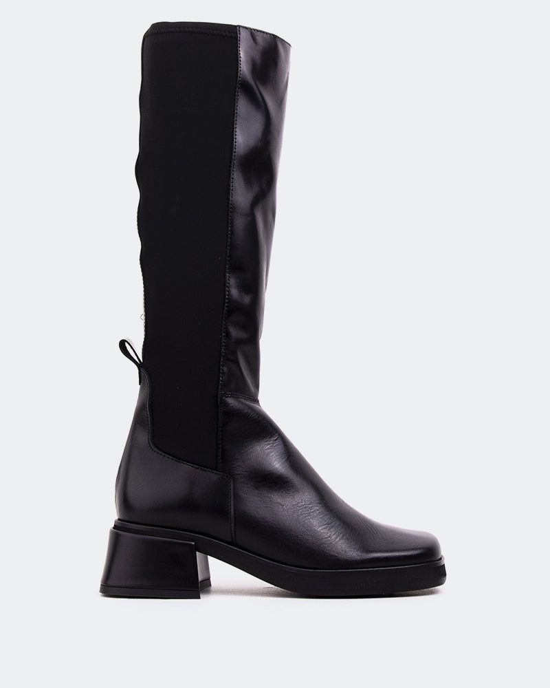 Chapelle Black Leather Knit Stretch sold by L'Intervalle