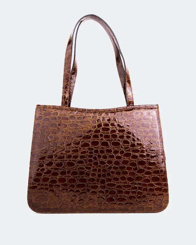 Bancel Brown Croco sold by L'Intervalle