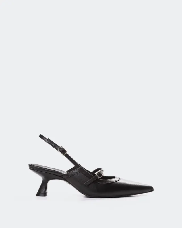 Myrtle Black Leather sold by L'Intervalle