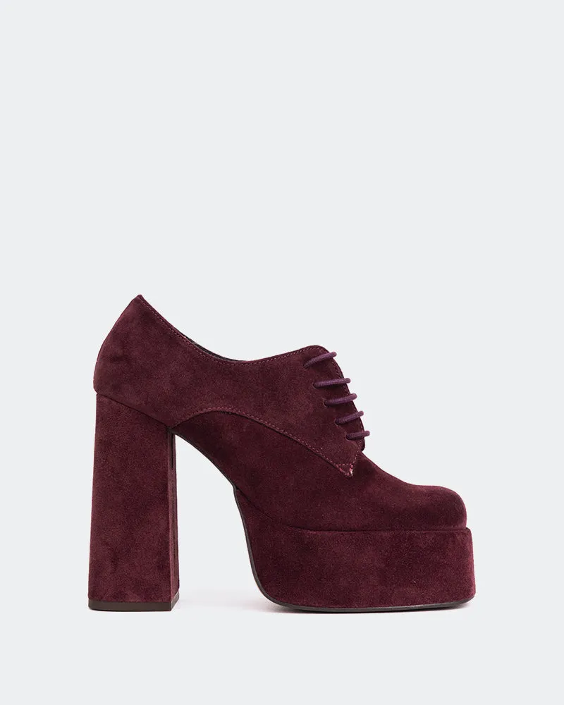 Ursuline Burgundy Suede sold by L'Intervalle