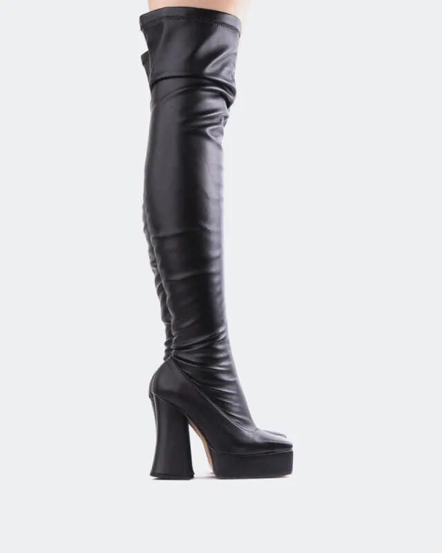 Mestra Black Leather Stretch sold by L'Intervalle