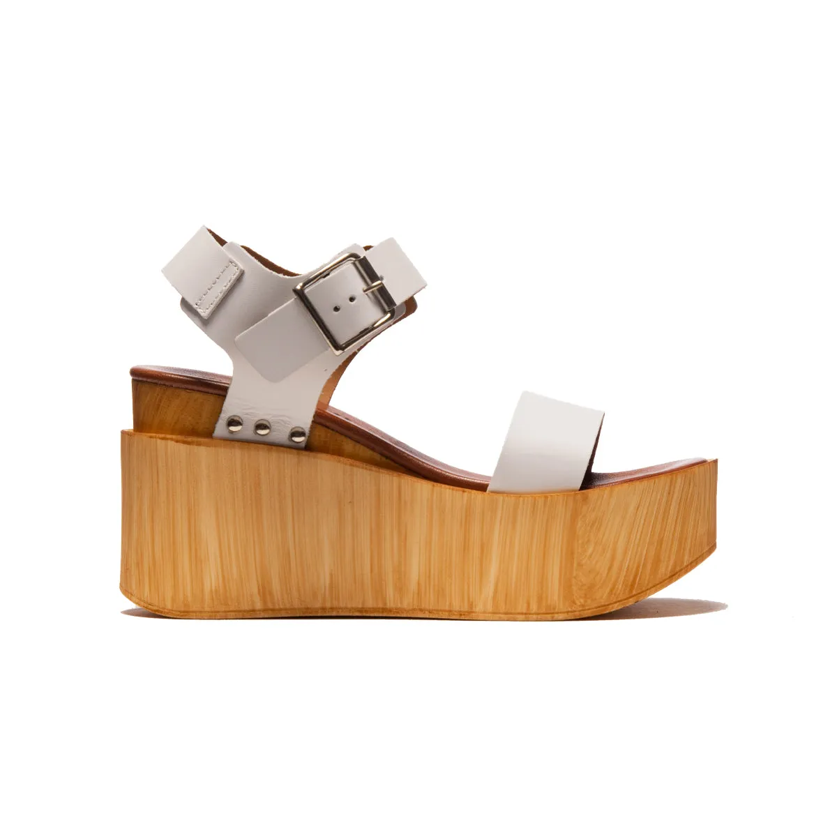 Fleur White Leather sold by L'Intervalle