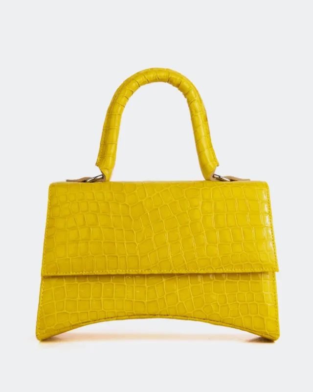 Boat Yellow Shiny Croco sold by L'Intervalle