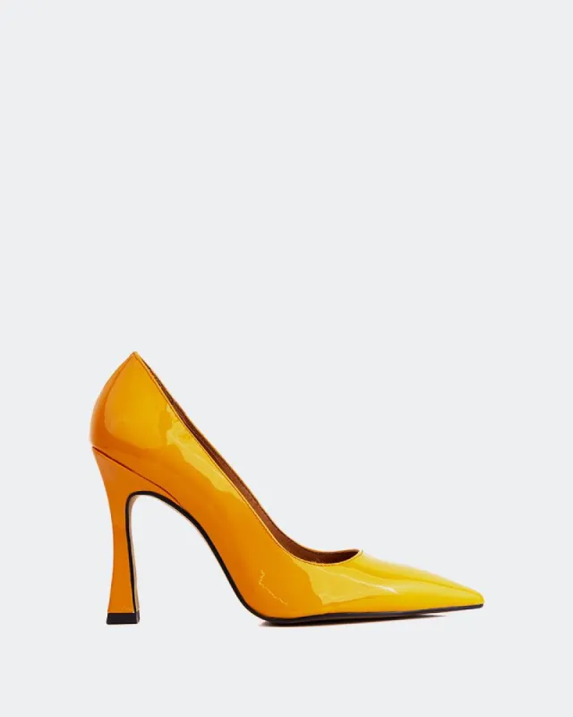 Bellisima Orange Patent sold by L'Intervalle