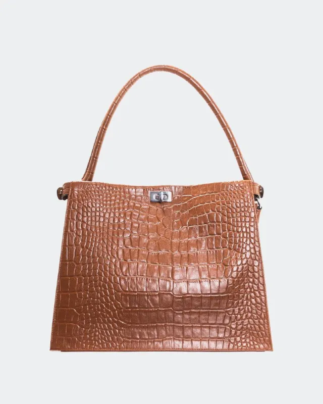 Livie Tan Croco sold by L'Intervalle