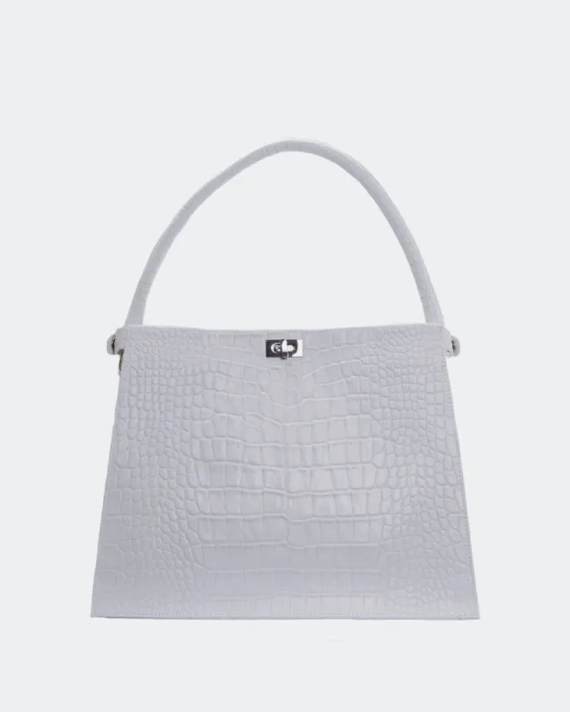 Livie Off White Croco sold by L'Intervalle