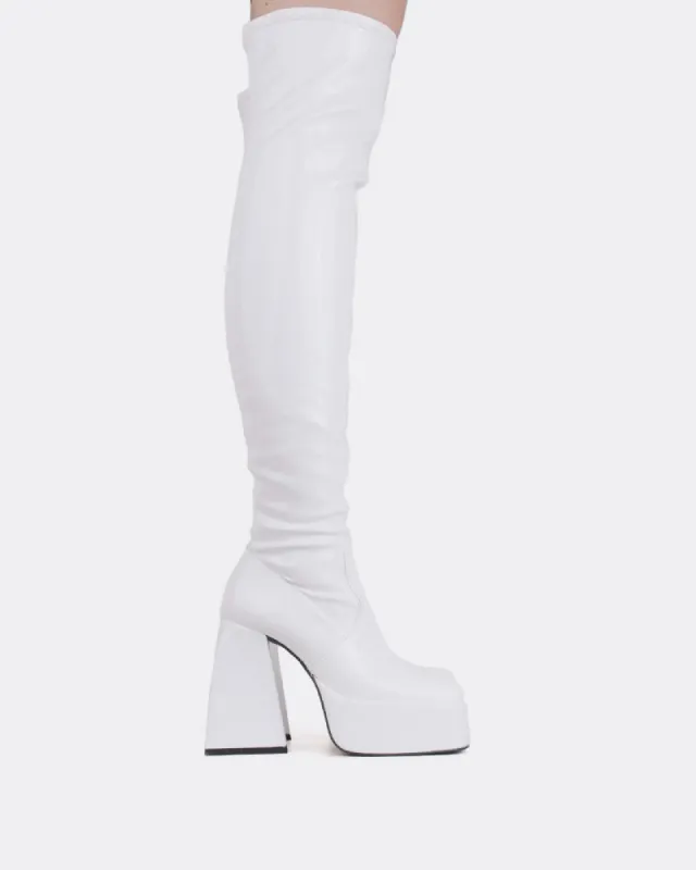 Sonny White Patent Stretch sold by L'Intervalle