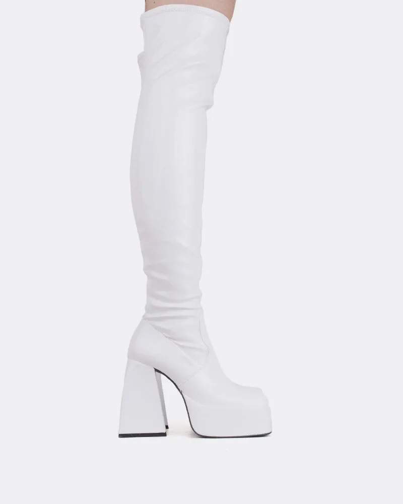 Sonny White Patent Stretch sold by L'Intervalle